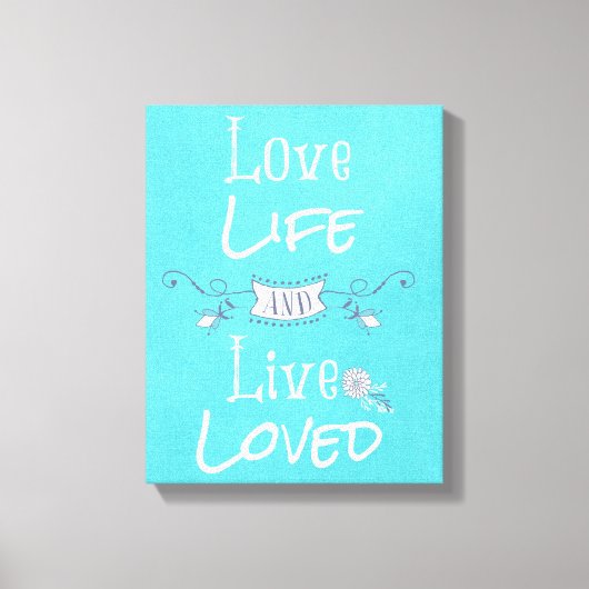 Inspirerend Liefde en Leven Citaat Canvas Afdruk (Voorkant)