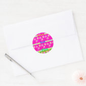 Inspirerend liefde eten spelen bloem ontwerp ronde sticker (Envelop)