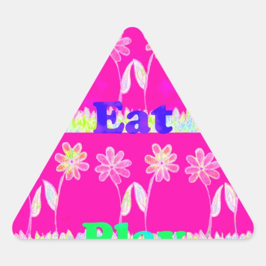 Inspirerend liefde eten spelen bloem ontwerp sticker (Voorkant)
