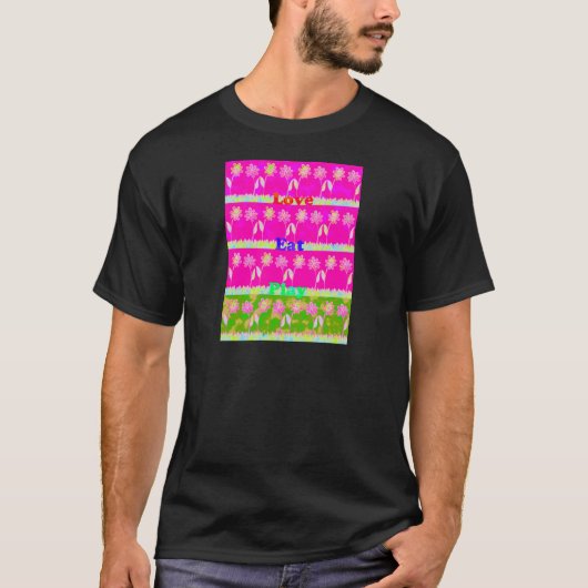 Inspirerend liefde eten spelen bloem ontwerp t-shirt (Voorkant)