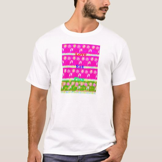 Inspirerend liefde eten spelen bloem ontwerp t-shirt (Voorkant)