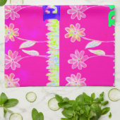 Inspirerend liefde eten spelen bloem ontwerp theedoek (Gevouwen)