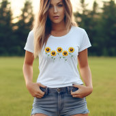 Inspirerend Liefde, Hoop Geloof, Geloof, Zonnebloe T-shirt