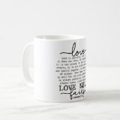 Inspirerend liefde is vriendelijk koffiemok (Voorkant links)
