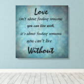  Inspirerend Liefde Quote Canvas Print (Insitu (Houten vloer))