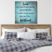  Inspirerend Liefde Quote Canvas Print (Insitu (Slaapkamer))