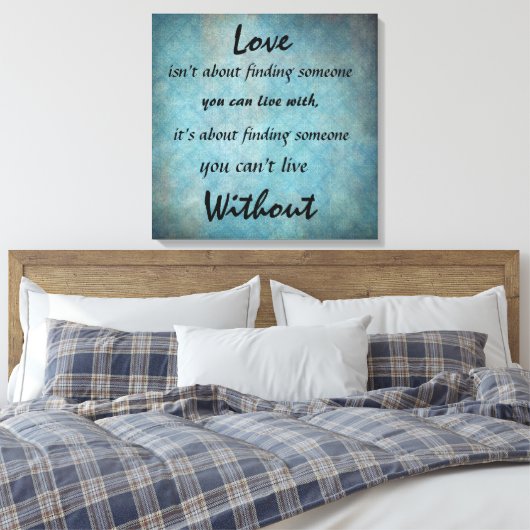  Inspirerend Liefde Quote Canvas Print (Insitu (Slaapkamer))