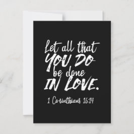 Inspirerend liefde Schrift - 1 Korintiërs 16:14 Briefkaart