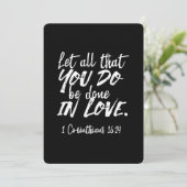 Inspirerend liefde Schrift - 1 Korintiërs 16:14 Feestdagenkaart (Staand voorkant)