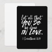 Inspirerend liefde Schrift - 1 Korintiërs 16:14 Feestdagenkaart (Voorkant / Achterkant)