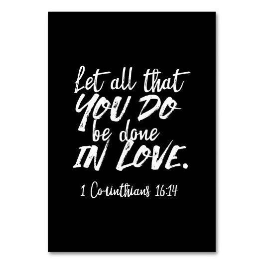 Inspirerend liefde Schrift - 1 Korintiërs 16:14 Kaart (Voorkant)