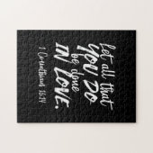Inspirerend liefde Schrift - 1 Korintiërs 16:14 Legpuzzel (Horizontaal)