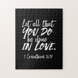 Inspirerend liefde Schrift - 1 Korintiërs 16:14 Legpuzzel