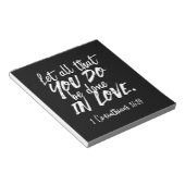 Inspirerend liefde Schrift - 1 Korintiërs 16:14 Notitieblok (Schuin)