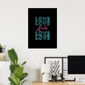Inspirerend liefdesontwerp poster (Thuiskantoor)