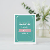 Inspirerend Life Quote Briefkaart (Staand voorkant)