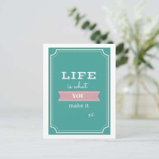 Inspirerend Life Quote Briefkaart (Staand voorkant)