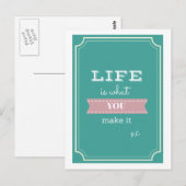 Inspirerend Life Quote Briefkaart (Voorkant / Achterkant)