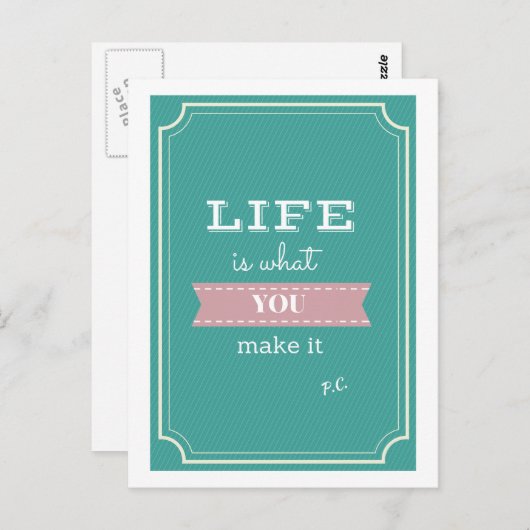 Inspirerend Life Quote Briefkaart (Voorkant / Achterkant)