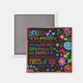 Inspirerend Life Quote Kleurrijke Magneet (Voorkant / Achterkant)