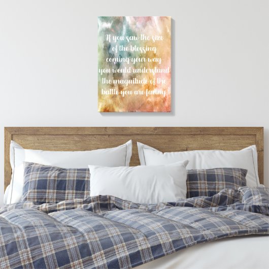 Inspirerend Life Quote | Positieve levenscijfers Canvas Afdruk (Insitu (Slaapkamer))