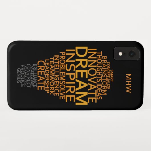 Inspirerend Lightbulb aangepast monogram hoesje (Achterkant (horizontaal))