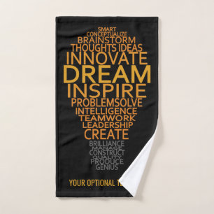 Inspirerend lightbulb, handdoek voor aangepaste te
