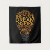 Inspirerend Lightbulb wandtapijt Wandkleed (Voorkant)