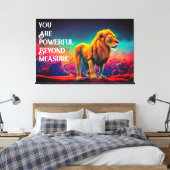 Inspirerend Lijn krachtig voorbij het Citaat van d Canvas Afdruk (Insitu (Slaapkamer))
