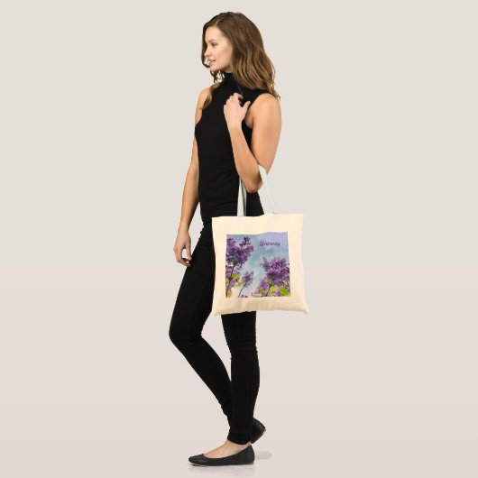 Inspirerend Lila Tote Bag (Voorkant (model))