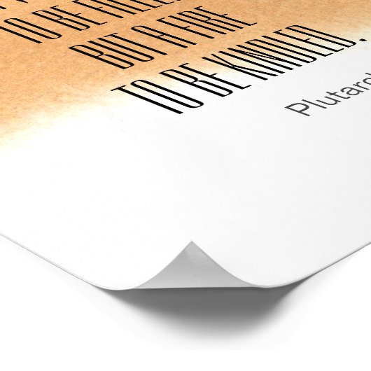 inspirerend literair citaat van Plutarch word art Poster (Hoek)