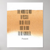inspirerend literair citaat van Plutarch word art Poster (Voorkant)