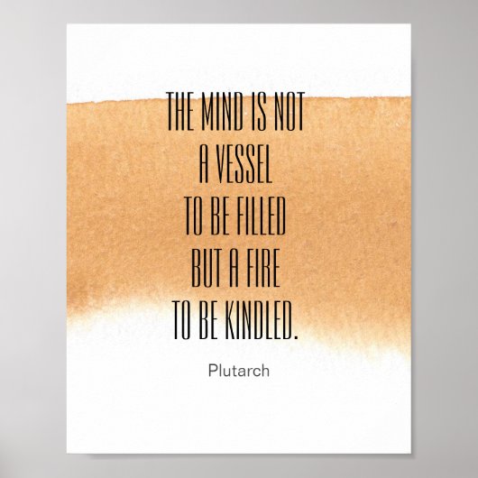inspirerend literair citaat van Plutarch word art Poster (Voorkant)