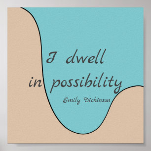 inspirerend literaire Dickinson citeert modern Poster