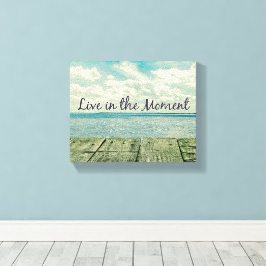 Inspirerend Live in het tijdschrift Canvas Afdruk (Insitu (Houten vloer))