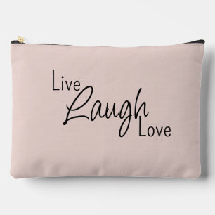 Inspirerend LIVE LAUGH LOVE Quote Roze Cosmetica Etui