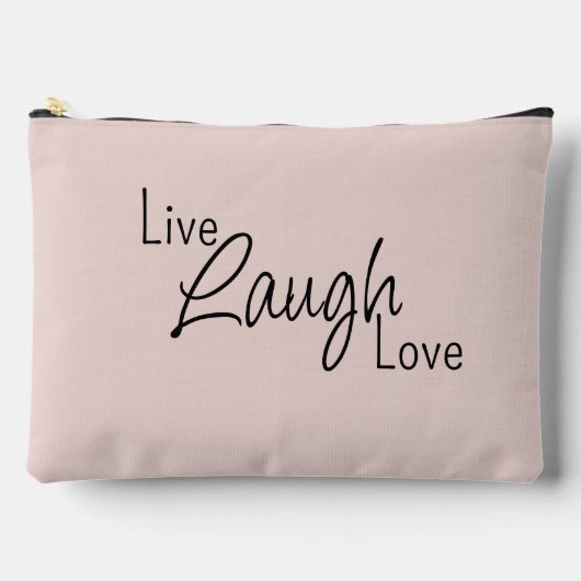 Inspirerend LIVE LAUGH LOVE Quote Roze Cosmetica Etui (Voorkant)