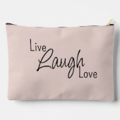 Inspirerend LIVE LAUGH LOVE Quote Roze Cosmetica Etui (Achterkant)