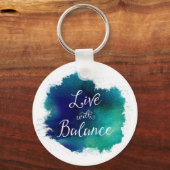 Inspirerend Live met balans Sleutelhanger (Voorkant)