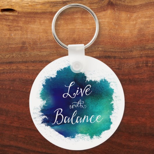Inspirerend Live met balans Sleutelhanger (Voorkant)
