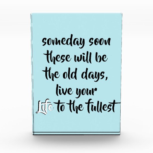 Inspirerend Live uw levensprijsopgave fotoblok (Voorkant)