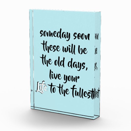 Inspirerend Live uw levensprijsopgave fotoblok (Rechts)