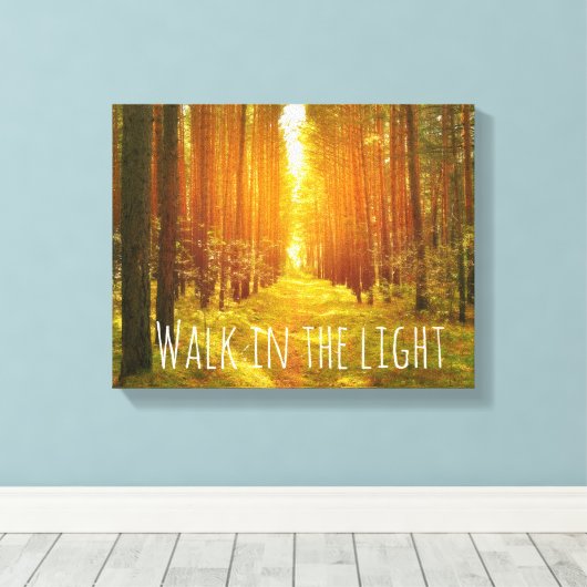 Inspirerend loop op het lichtbijbelverse canvas afdruk (Insitu (Houten vloer))