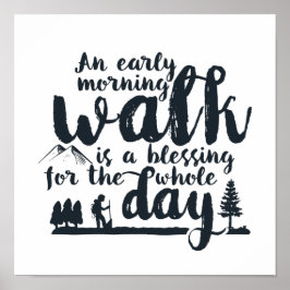 Inspirerend loopbaan van het Citaat Morning Wakout Poster