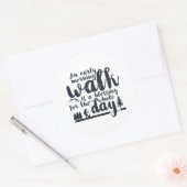 Inspirerend loopbaan van het Citaat Morning Wakout Ronde Sticker (Envelop)