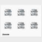 Inspirerend loopbaan van het Citaat Morning Wakout Ronde Sticker (Vel)