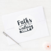 Inspirerend loopbaan van het Citaat Morning Wakout Ronde Sticker (Envelop)