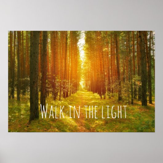 Inspirerend looppas in de lichte Bijbelverse Poster (Voorkant)