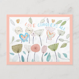 Inspirerend LOVE CONQUENT ALLE bevestigingskaart Feestdagenkaart