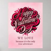 Inspirerend Love Quote voor Valentijnsdag Decor Poster (Voorkant)